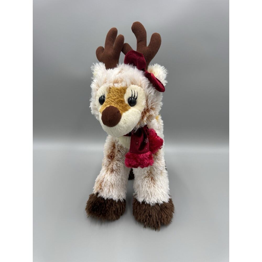 Encore Group Plush Hazel the Reindeer Standing Posable Legs 13 Inch Tall